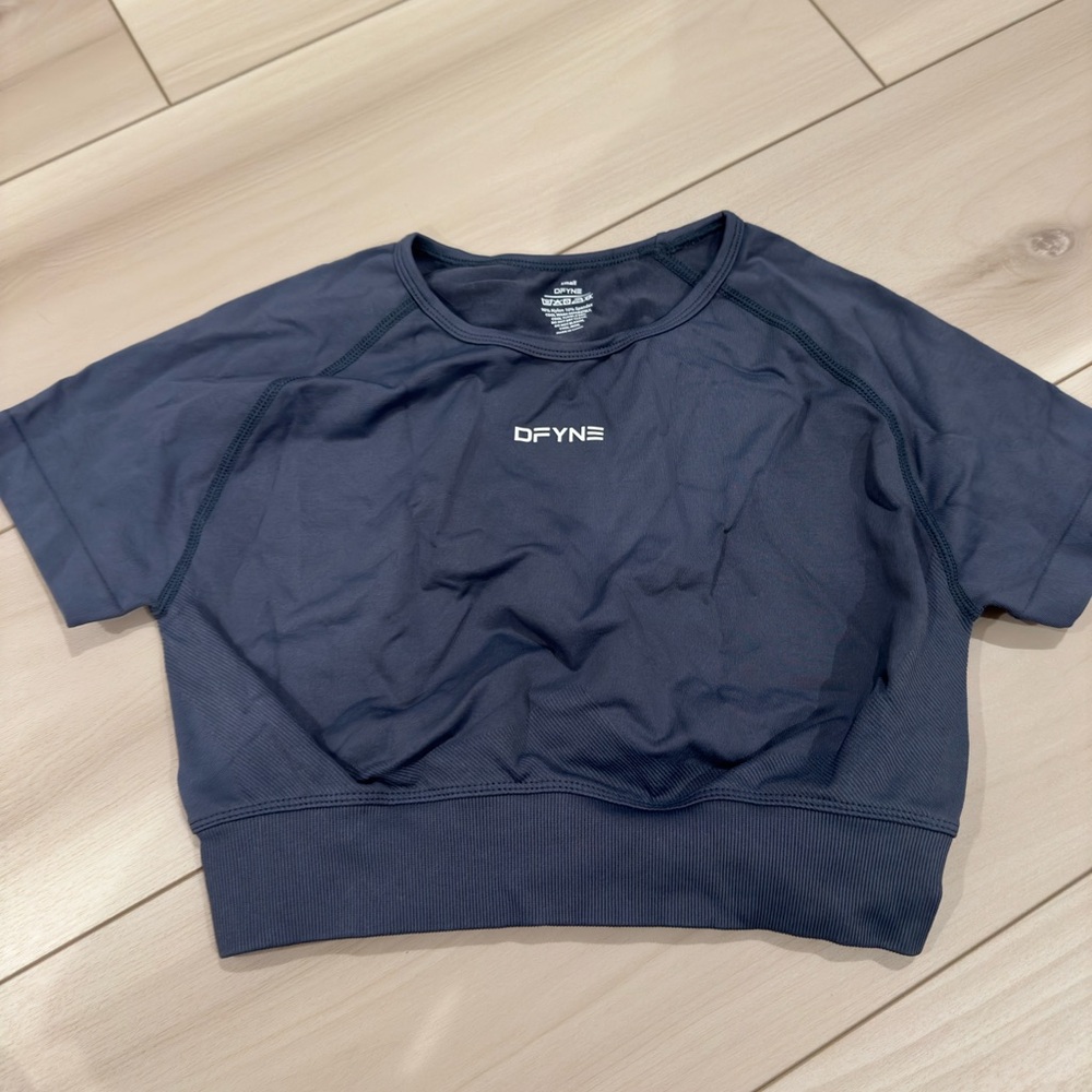 DFYNE Navy Blue Women's Crop Top